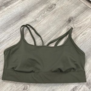 Green sports bra